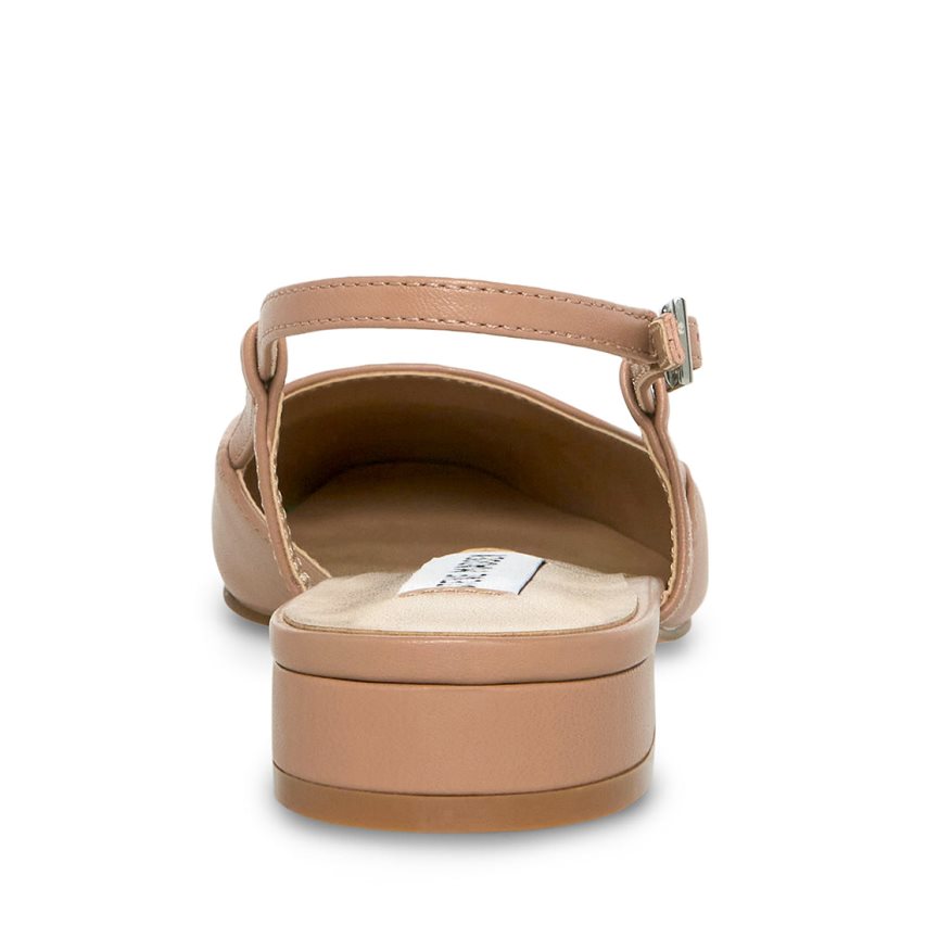 Beige / Black Steve Madden Belinda Leather Women's Mules | PH 5890YPV